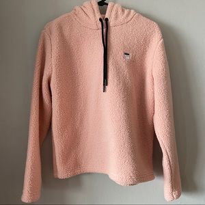 Pink Fila Sherpa Hoodie